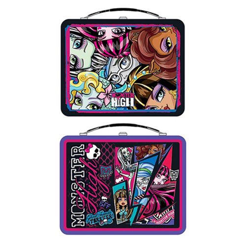 Monster High Large Embossed Tin Lunch Box, Not Mint